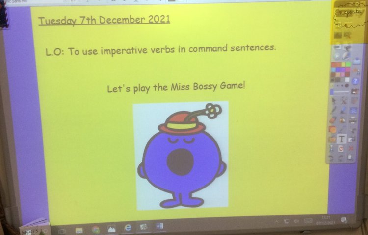 Image of Class 2  are learning about bossy verbs
