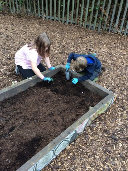 Image of fun in our outdoor classroom!