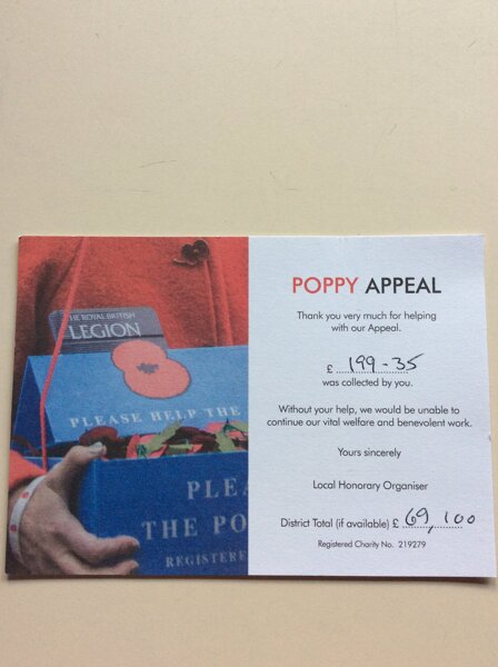 Image of Poppy Appeal Thank you!